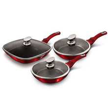 Load image into Gallery viewer, Berlinger Haus 6 Piece Marble Coating Cookware Set - Burgundy Metallic
