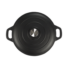 Load image into Gallery viewer, Chef Matt Black Cookware - Cast Iron 3.5l Round Casserole
