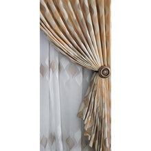 Load image into Gallery viewer, Curtain Set - 5m Crinkle Wave Copper + 5m 1831 Linen Embroidered Voile

