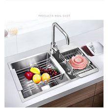 Load image into Gallery viewer, Folding Retractable Rack/Drain Basket for Washing, Kitchen Shelf &amp; Cooking
