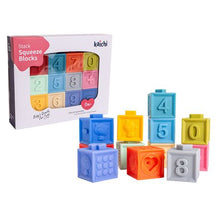 Load image into Gallery viewer, Time2Play Baby Soft Stack Squeeze Blocks Numbers
