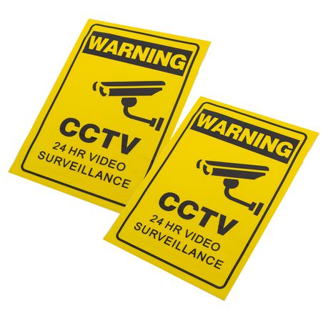 CCTV Vinyl Sticker Warning Sign x2 Buy Online in Zimbabwe thedailysale.shop