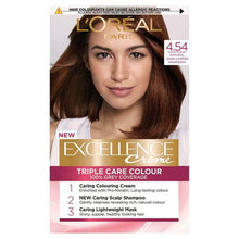Load image into Gallery viewer, LOreal Excellence Creme 4.54 Natural Dark Copper Mahogany
