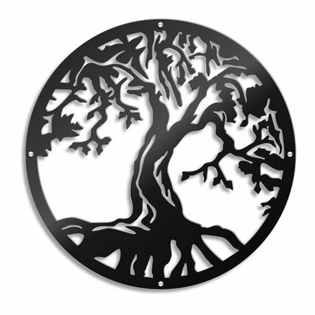 Tree of Life Wall Art 3 - Metal In Statin Black Finish - By Unexpected Worx Buy Online in Zimbabwe thedailysale.shop