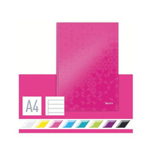 Load image into Gallery viewer, Leitz: A4 Ruled WOW Note Pad Hard Cover - Pink
