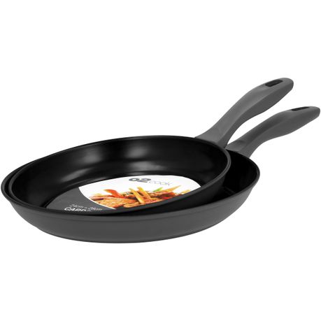 O2 Cook 2 Piece Non-Stick Carbon Steel Frying Pan Set Buy Online in Zimbabwe thedailysale.shop