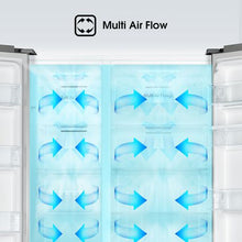 Load image into Gallery viewer, Hisense 514L No Frost Side by Side Fridge with Water Dispenser-Black Glass
