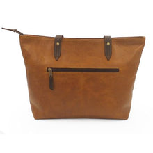 Load image into Gallery viewer, Finery Genuine Leather Shopper Bag- Toffee &amp; Brown
