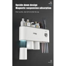 Load image into Gallery viewer, Woo Toothbrush Holder With Auto Toothpaste Squeezer and Storage Shelves
