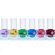 Load image into Gallery viewer, Christmas Glitter Pack of 6 Non Toxic Nail Polishes For Girly Kids
