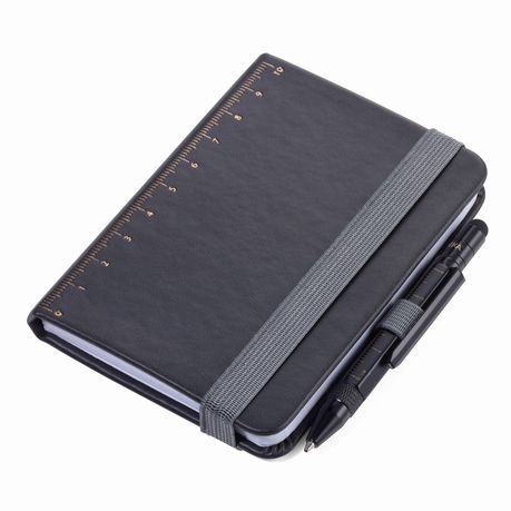 TROIKA Notepad A7 & Mini Ballpoint Pen Toolkit LILIPAD+LILIPUT Black/Gold Buy Online in Zimbabwe thedailysale.shop