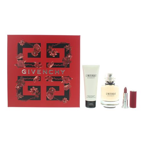 Givenchy L'interdit EDP 80ml, Body Lotion & Lipstick Set (Parallel Import) Buy Online in Zimbabwe thedailysale.shop