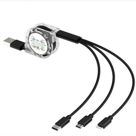 USB Charging Cable – Retractable 3-in-1 Buy Online in Zimbabwe thedailysale.shop