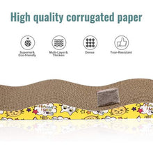 Load image into Gallery viewer, UrbanPets - Cat Scratcher Textures Design Wave Curved Shape Wide Corrugate
