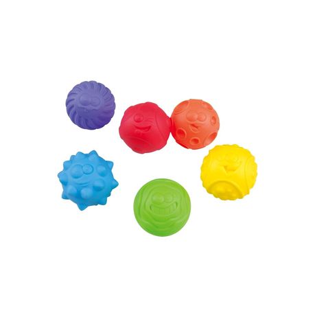 PlayGo Rainbow Textured Balls 6 Piece Buy Online in Zimbabwe thedailysale.shop