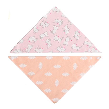 All Heart 2 Pack Baby Bib Clothes With Kittens And Flowers Prints