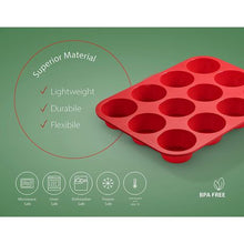 Load image into Gallery viewer, ALTA Silicone 12 Cup Muffin Pan - Black

