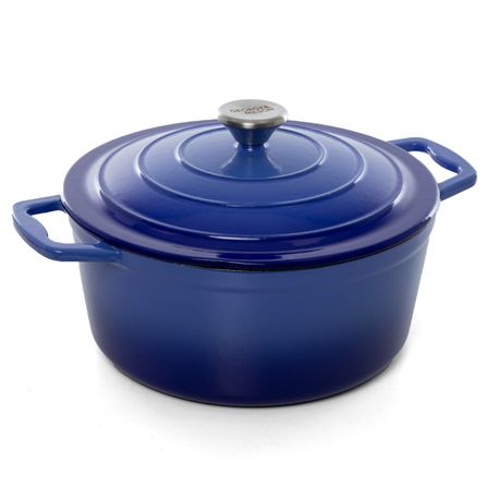 George & Mason - 4.7L Cast Iron Casserole - Blue Enamel Buy Online in Zimbabwe thedailysale.shop