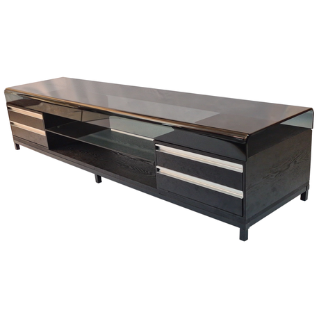 Tokyo Glass And Wood Plasma Stand