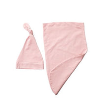 Load image into Gallery viewer, All Heart Pink Baby Swaddle With Matching Hat
