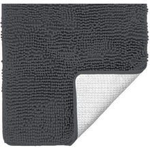 Load image into Gallery viewer, Chenille Microfibre Luxury Bathroom Bath Mat Lush Quick Dry Charcoal Grey
