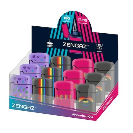 12 Pack Zengaz Mega Jet Flame Lighter - Heart Design Buy Online in Zimbabwe thedailysale.shop