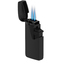 Load image into Gallery viewer, Zengaz Twin Jet Turbo Flame Lighter Black
