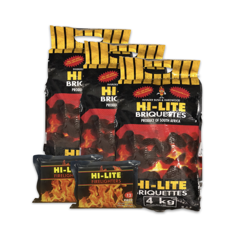 HI-LITE 3 Pack Briquettes & 2 Firelighters Buy Online in Zimbabwe thedailysale.shop