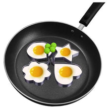 Load image into Gallery viewer, 4 Pack Stainless Steel Ring Moulds for Eggs, Flapjacks and Pancakes
