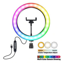 Load image into Gallery viewer, 12 Inch RGB Multi-colour ring light
