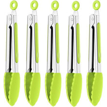 Load image into Gallery viewer, Hubbe Silicone and Stainless Steel Kitchen Tongs
