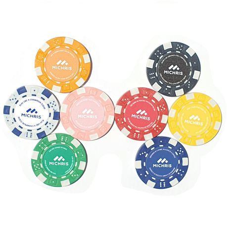 8 X Poker Chip Golf Ball Markers - Assorted Colours Buy Online in Zimbabwe thedailysale.shop