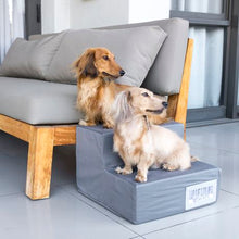 Load image into Gallery viewer, Woof Stairs - 2 Step Dog Steps - Dark Grey
