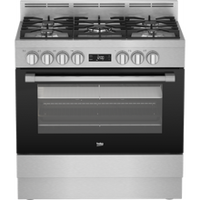 Load image into Gallery viewer, Beko 90cm Gas / Electric Inox Free Standing Stove

