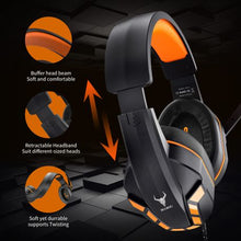 Load image into Gallery viewer, KIKC PS-4 Wired Stereo Gaming Headset - Orange
