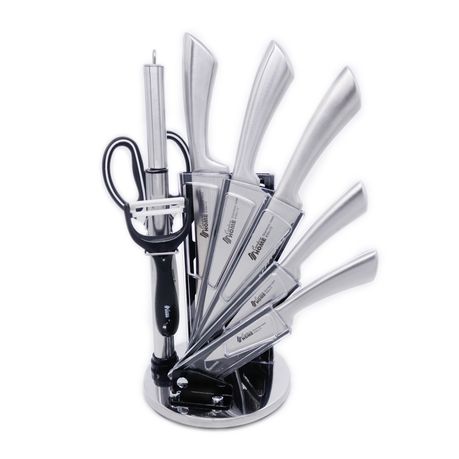 Condere Home - 9 Piece Knives Sets with Acrylic Knives Stands (211014) Buy Online in Zimbabwe thedailysale.shop