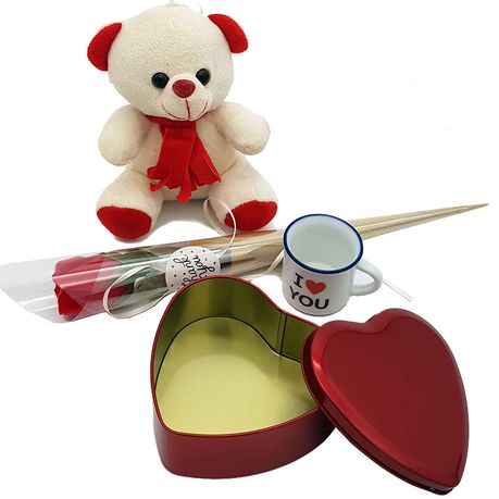 Valentines Day Gift Set- Rose Teddy Cup Heart Buy Online in Zimbabwe thedailysale.shop