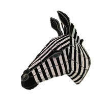Load image into Gallery viewer, African Bead and Wire Handcrafted Zebra Head Wall Décor Large
