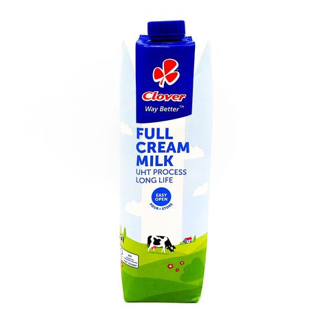 Clover Long Life Full Cream Milk - 1 Liter - 3 Pack