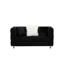 Load image into Gallery viewer, LUX Studded 2 Seater Sofa Black
