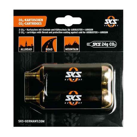 SKS CO2 Tyre Inflator Cartridges for Bikes 24 G with Thread – Set of 2 Buy Online in Zimbabwe thedailysale.shop