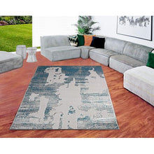 Load image into Gallery viewer, Gabardin Turkish Carpet Machine Made 150 x 230 Model 8040A Y.BLUE / GREY
