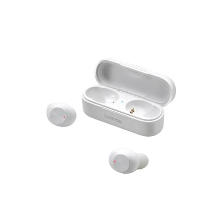 Canyon True Wireless Earbuds with charging case - Earpads included - White