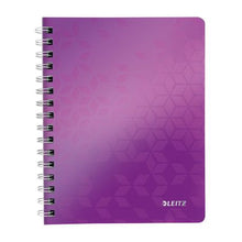 Load image into Gallery viewer, Leitz: A5 Ruled Perforated Punched WOW N/book Wire Bound - Purple
