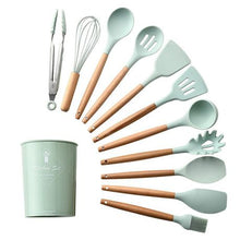 Load image into Gallery viewer, 11 piece kitchen Utensil Green
