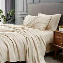 Load image into Gallery viewer, Wrinkle Resistant Egyptian Comfort Sheet Set: 4 Piece Queen: Cream Beige
