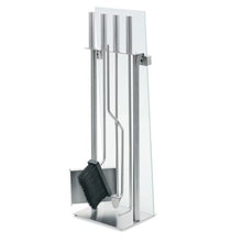 Load image into Gallery viewer, Blomus Fireplace Tool Set: Stainless-Steel with Glass Holder Chimo 5 Piece

