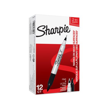 SHARPIE Twin Tip Permanent Marker: Black Box 12's Buy Online in Zimbabwe thedailysale.shop