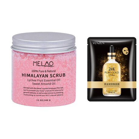 MELAO Himalayan Salt Body Scrub with Lychee Essential Oil Bundle Buy Online in Zimbabwe thedailysale.shop