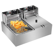 Load image into Gallery viewer, Delica 6L + 6L Double Pan Deep Fryer
